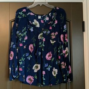 XL Navy floral ON top